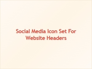 Header Social Media Icon Sets and Web Symbols